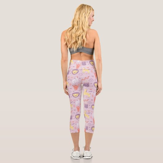 Safari Animals Capri Leggings (Rückseite)