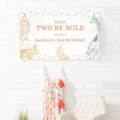 Safari Animals Confetti 2. Geburtstag Party Banner (Insitu)