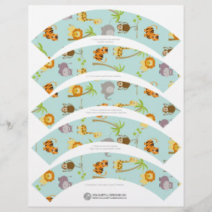Safari Animals Cupcake Wrappers
