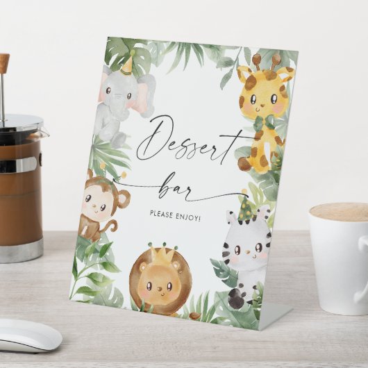 Safari Animals Dessert Bar Sign Sockelschild (In SItu)