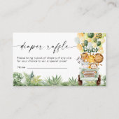 Safari Animals Diaper Raffelkarte Begleitkarte (Vorderseite)