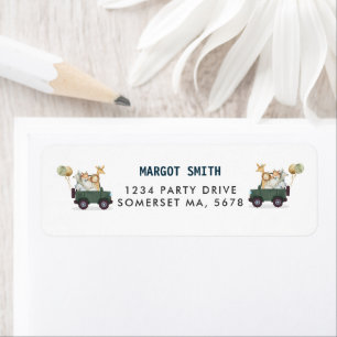 Safari Animals Drive by Baby Shower Greenerity Gol