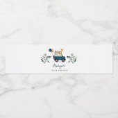 Safari Animals Drive by Baby Shower Greenerity Gol Wasserflaschenetikett (Einzelnes Label)