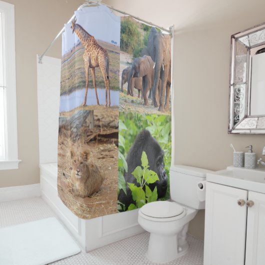 Safari Animals Duschvorhang (Beispiel)