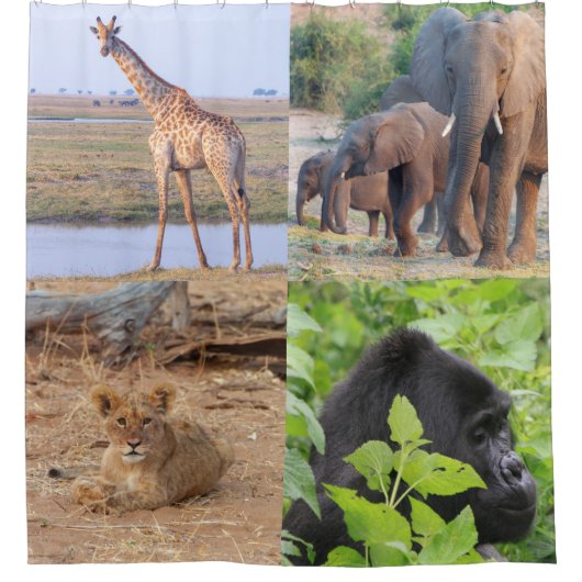 Safari Animals Duschvorhang (Vorderseite)