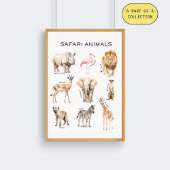 Safari Animals Educational Poster