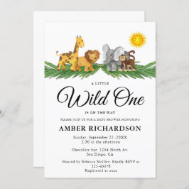 Safari Animals Eine kleine Wilddusche Einladung