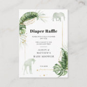 Safari Animals Elephant Baby Duwer Windelwanne Raf Begleitkarte (Vorderseite)