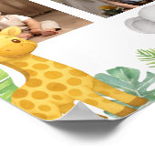 Safari Animals First Year Photo Milestone Poster (Ecke)