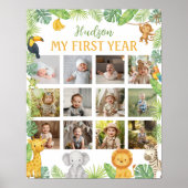 Safari Animals First Year Photo Milestone Poster (Vorne)