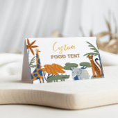 Safari Animals Food Labels Platzkarte