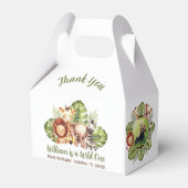 Safari Animals Foto Wild One Jungle Verlasse Skrip Geschenkschachtel (Vorderseite)