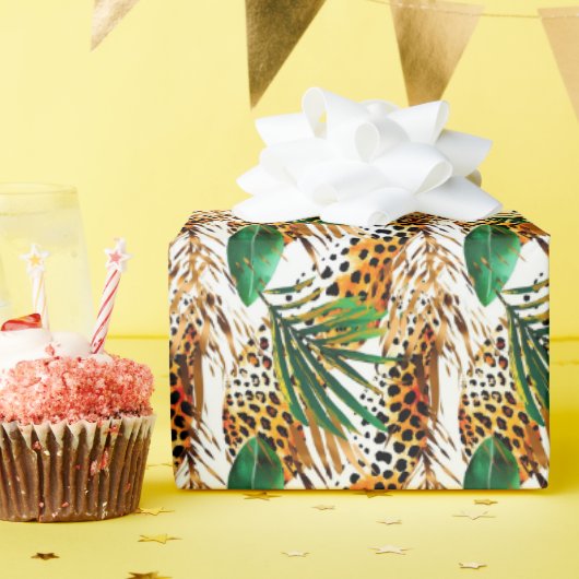 Safari Animals' Fur Print Patterns Wildlife Jungle Geschenkpapier (Geburtstagsparty)