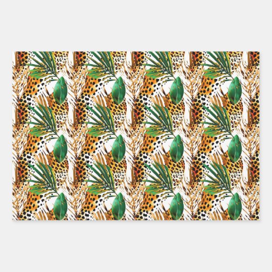Safari Animals' Fur Print Patterns Wildlife Jungle Geschenkpapier Set (Vorderseite 2)