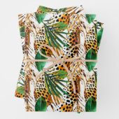 Safari Animals' Fur Print Patterns Wildlife Jungle Geschenkpapier Set (Beispiel)