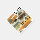 Safari Animals Fur Prints Abstrakt Modern Boho Serviette (Ecke)