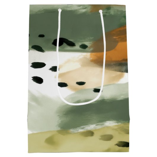 Safari Animals Fur Prints Africa Wildlife Patterns Mittlere Geschenktüte (Rückseite)