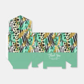Safari Animals' Fur Prints Muster Grün kühne Chic Geschenkschachtel (Ungefaltet)