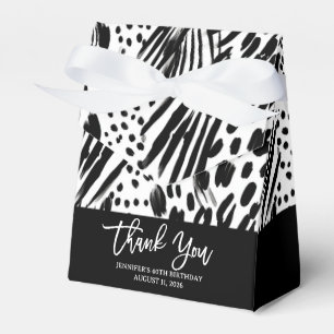 Safari Animals' Fur Prints Muster Schwarz und Weiß Geschenkschachtel