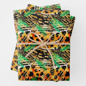 Safari Animals' Fur Prints Patterns Gorgeous Wild Geschenkpapier Set (Beispiel)