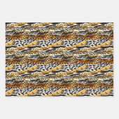 Safari Animals Fur Prints Patterns Wildlife Boho Geschenkpapier Set (Vorderseite 3)