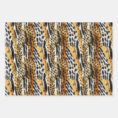 Safari Animals Fur Prints Patterns Wildlife Boho Geschenkpapier Set (Vorderseite)