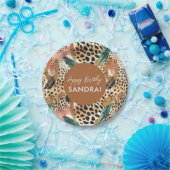 Safari Animals' Fur Prints Patterns Wildlife Pappteller (Party)