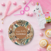 Safari Animals' Fur Prints Patterns Wildlife Pappteller (Party)