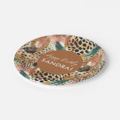 Safari Animals' Fur Prints Patterns Wildlife Pappteller (Schrägansicht)