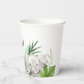 Safari Animals Geburtstag Pappbecher (Rückseite)