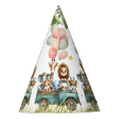 Safari Animals Geburtstag Partyhütchen (Vorderseite)