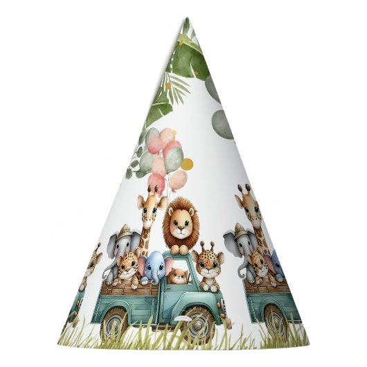 Safari Animals Geburtstag Partyhütchen (Links)
