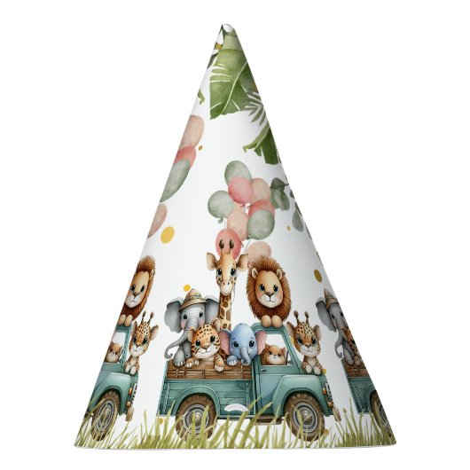 Safari Animals Geburtstag Partyhütchen (Rechts)
