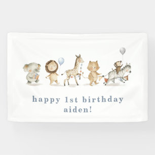 Safari Animals Geburtstagsbanner Banner