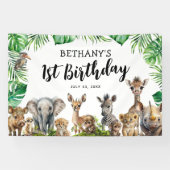 Safari Animals Geburtstagsparty Banner (Horizontal)