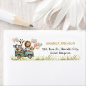 Safari Animals Geburtstagsrücksendeadresse (Insitu)