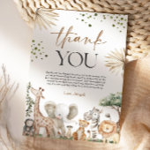 Safari Animals Gender Neutral Baby Shower Dankeskarte