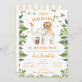 Safari Animals Gender Neutral Baby Shower Einladung (Vorne/Hinten)