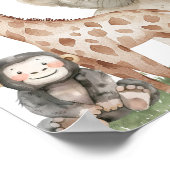 Safari Animals Gender Neutral Baby Shower Welcome  Poster (Ecke)