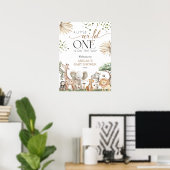 Safari Animals Gender Neutral Baby Shower Welcome  Poster (Heimbüro)