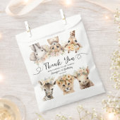 Safari Animals Girl 1. Geburtstag Vielen Dank Geschenktütchen (Ausgeschnitten)