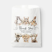 Safari Animals Girl 1. Geburtstag Vielen Dank Geschenktütchen (Vorderseite)
