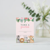 Safari Animals Girl Baby Showcard - Jungle Begleitkarte (Stehend Vorderseite)