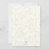 Safari Animals Gold Baby Dusche Einladung (Rückseite)