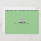 Safari Animals Green Four Ever Wild Foto Geburtsta Einladung (Rückseite)