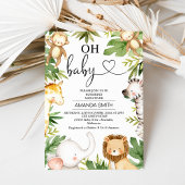 Safari Animals Greenerity Oh Baby Shower Einladung