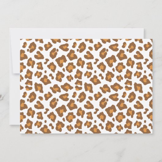 Safari Animals Greenery Baby Dusche Danke Karte (Rückseite)