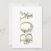 Safari Animals Greenery Baby Shower Einladung (Rückseite)