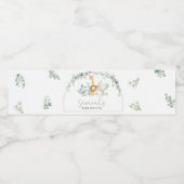 Safari Animals Greenery Baby Shower Wasserflaschenetikett (Einzelnes Label)
