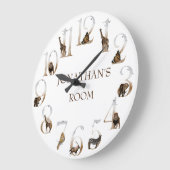Safari Animals Große Wanduhr (Winkel)